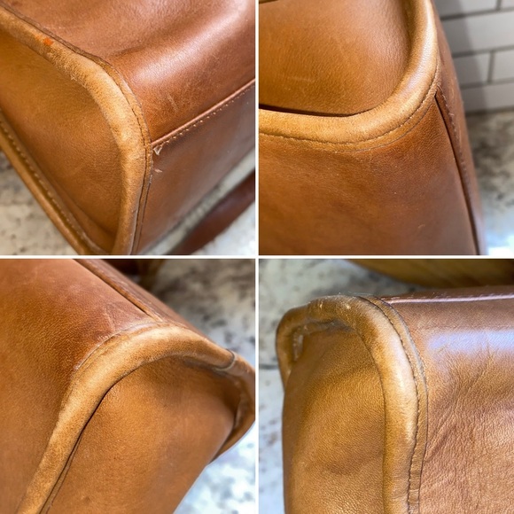 Vintage COACH Swagger British Tan Leather New York City Crossbody Shoulder Bag - Picture 15 of 16